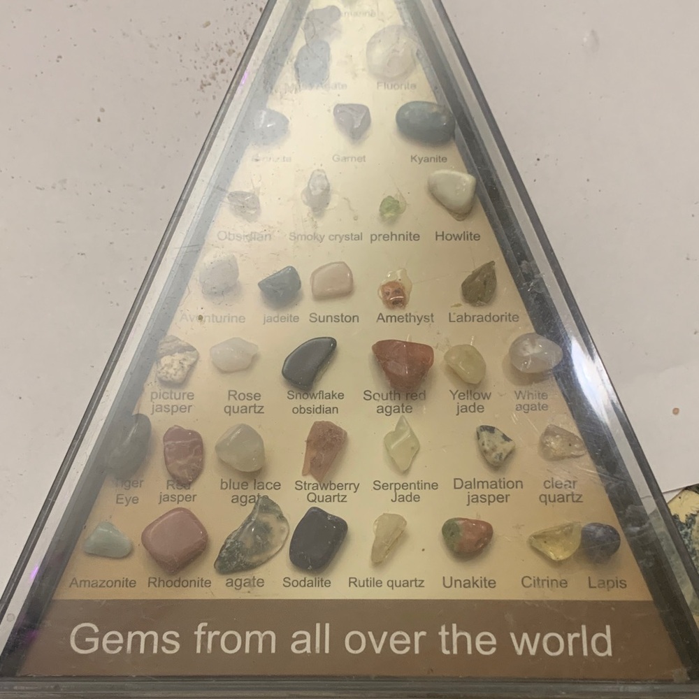 Multicolor Gemstone Display Pyramid
